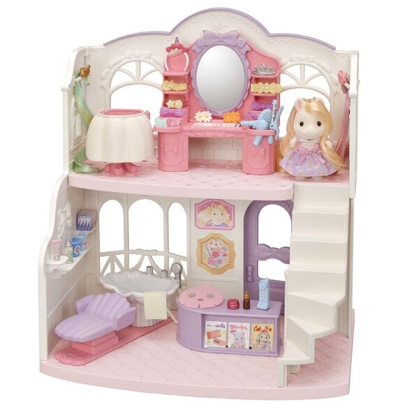 Calico Critters Pony's Stylish Hair Salon - 2-Story Salon Playset w/ Poseable - Picture 1 of 9